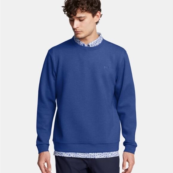 #321 UNDER ARMOUR Waffle Water Resistant Crewneck Sweatshirt - Picture 1 of 9